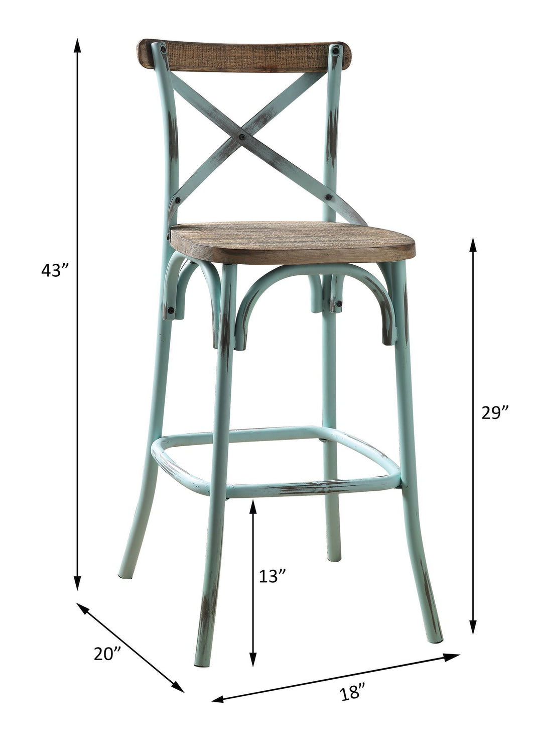 Zaire Bar Chair – line drawing
