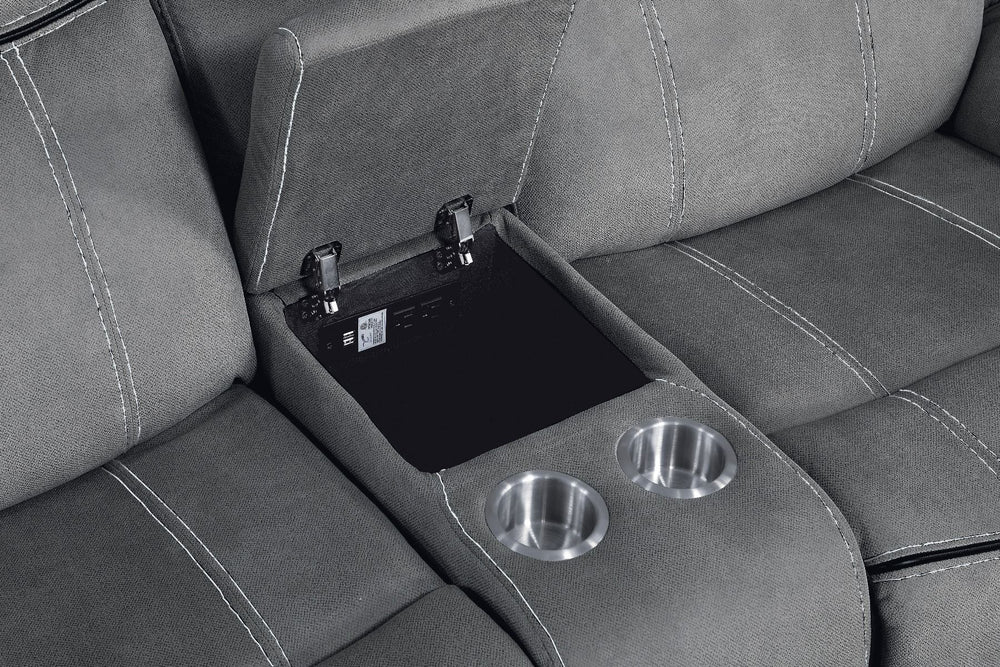 Zubaida Motion Loveseat & Console with USB