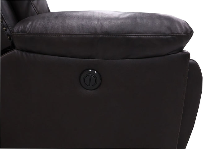 Nikko  Sofa W/pwr Fr-Brown