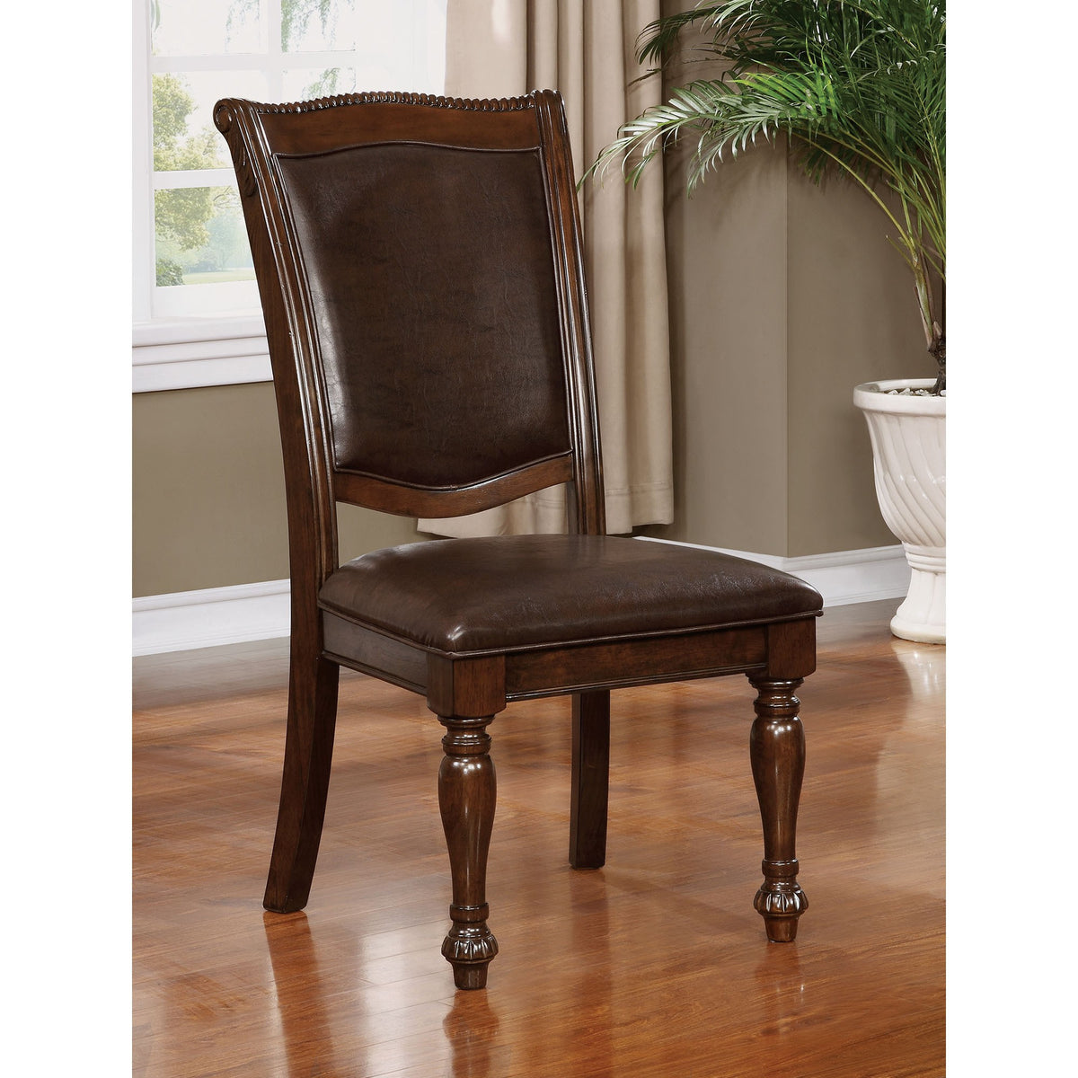 Alpena Side Chair, Brown Cherry/Espresso - view 2