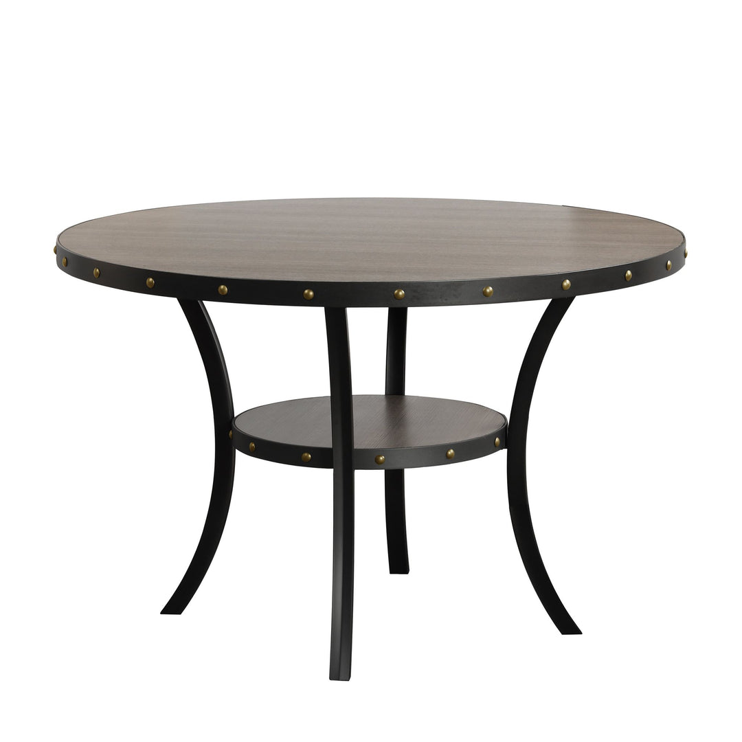 Crispin 48" Round Dining Table-Gray