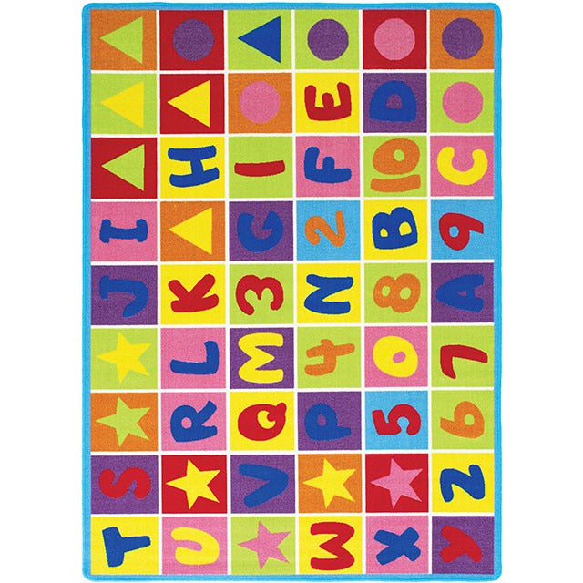Abbey Area Rug, Alphabet/Multi - view 2