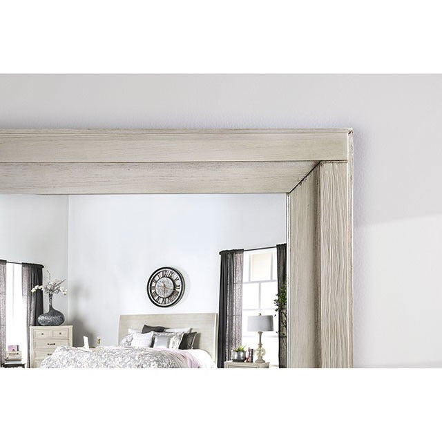 Tywyn Mirror, Antique White - view 3