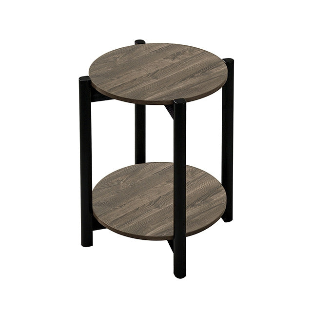 Hyde Round End Table, Dark Gray - view 2