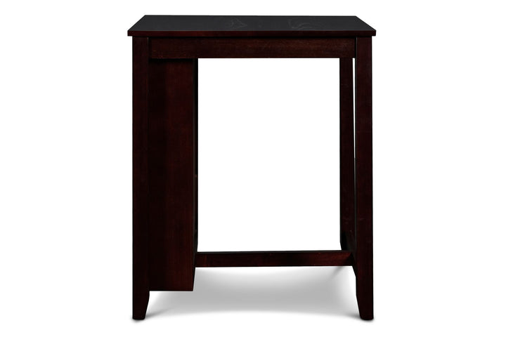Gia 3 Pc 30" Storage Counter Table &amp; 2 Chairs-Ebony