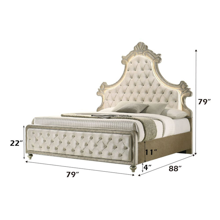 Lucienne Eastern King Bed with Led