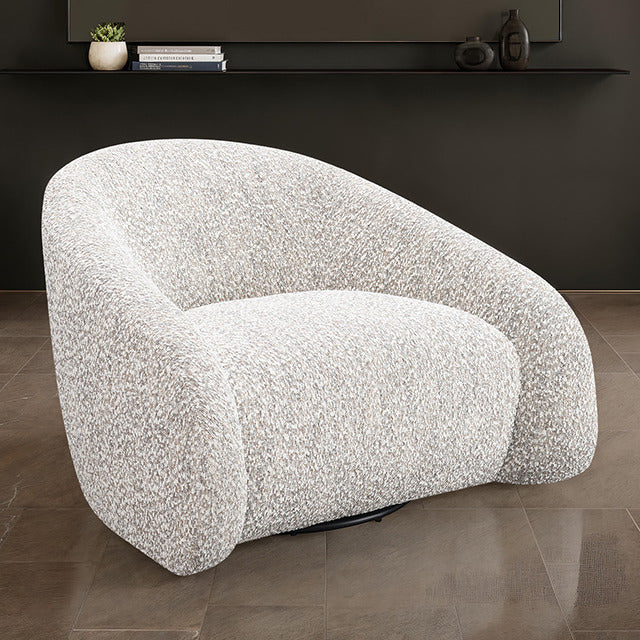 Kyria Swivel Chair, Light Brown - view 6