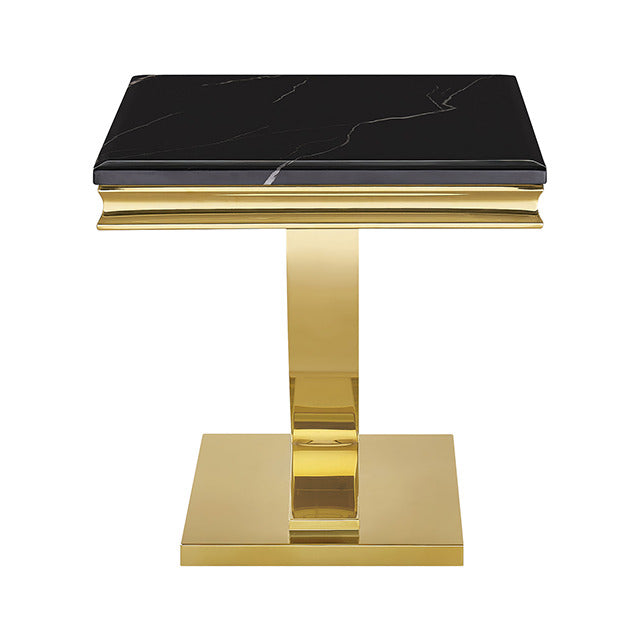 Wettingen End Table, Black/Gold - view 2