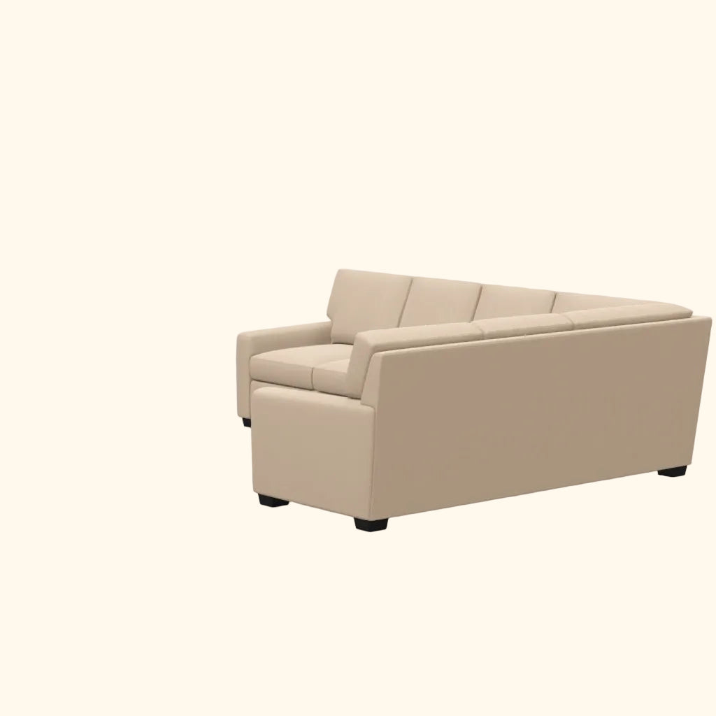 American Leather Carson Upholstered Track Arm Sectional Sofa