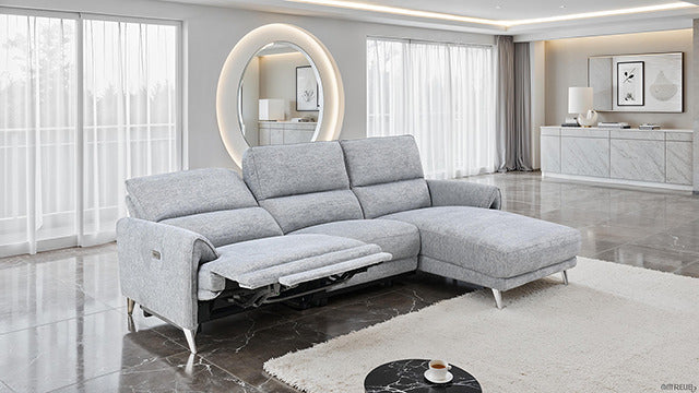 Brande Power Sectional, Right Chaise, Gray - view 7