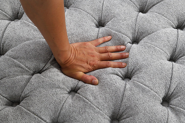 Sofi Button Tufted Swivel Chair, Light Gray - view 10
