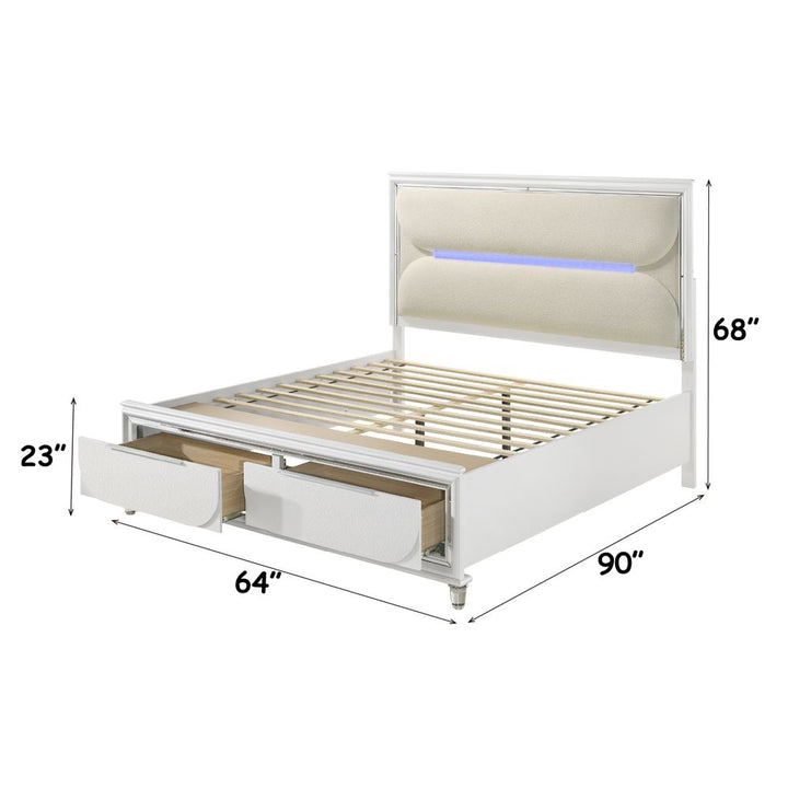 Tarian Queen Bed with LED &amp; Storage