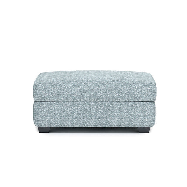 Queensbury Ottoman, Teal - view 2
