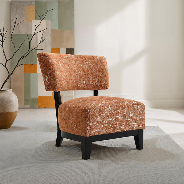 Aveni Accent Chair, Rustic Orange - view 6