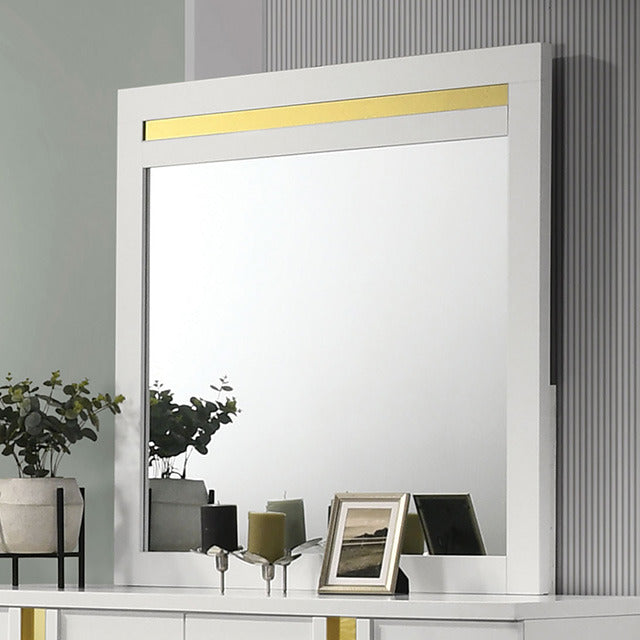 Lillestrom Mirror, Gold/White
