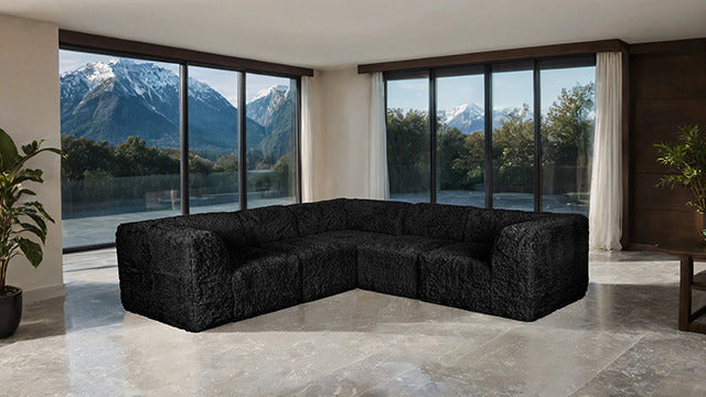 Nappi L-Sectional, Black - view 4