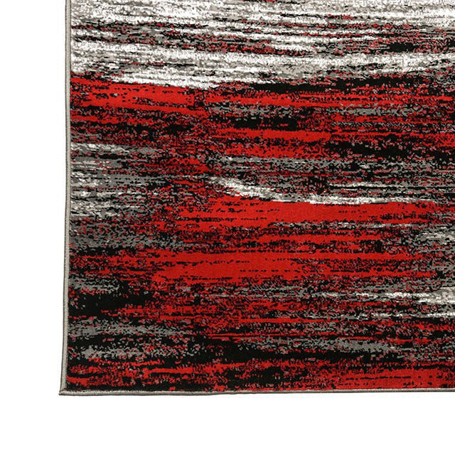 Sivas Area Rug, Gray/Red - view 3