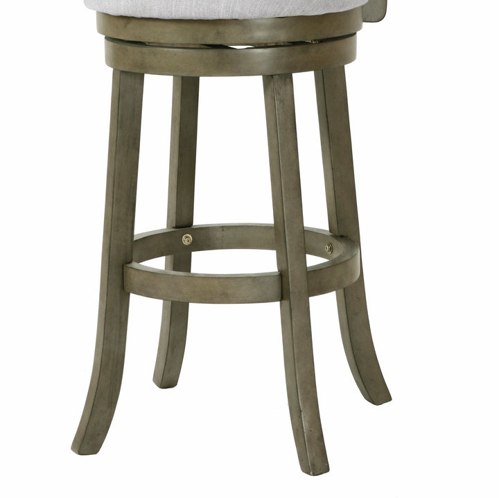 Manchester 29" Bar Stool W/fabric Cushions-Gray
