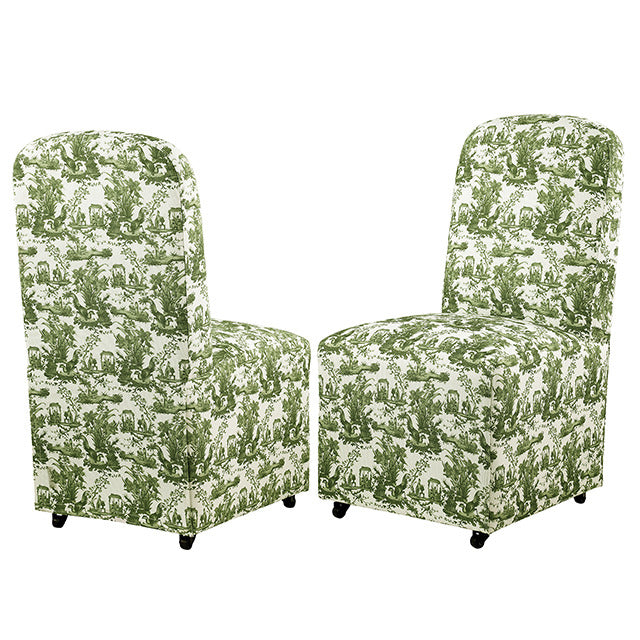 Canterbury Dining Chair, Toile De Jouy Olive Green/White - view 5