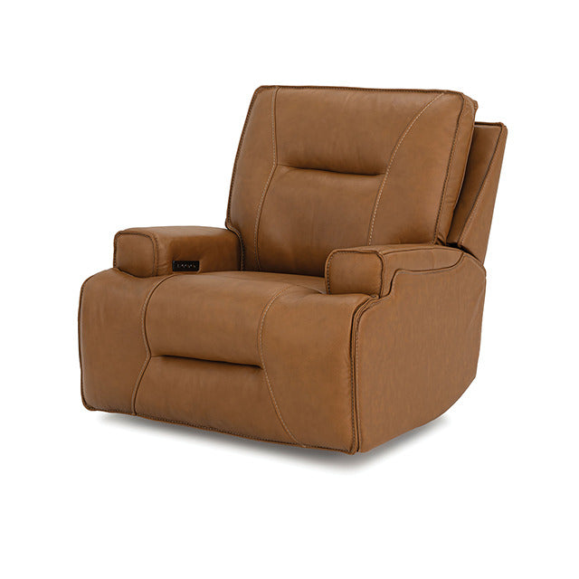 Dallas Oversized Power Recliner, Camel Brown - view 2