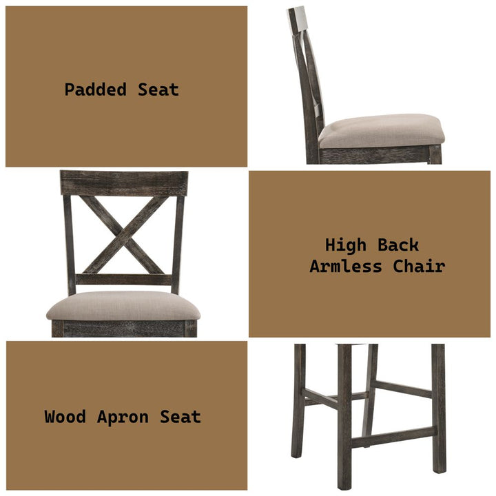 Martha II Counter Height Chair (Set-2) – features callout