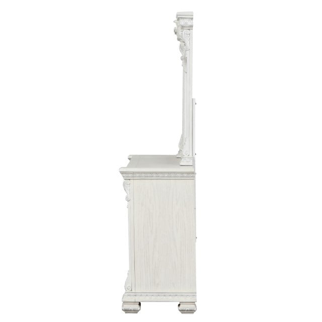 Promenade Dresser w/Jewelry Box, Wire-Brushed White - view 3