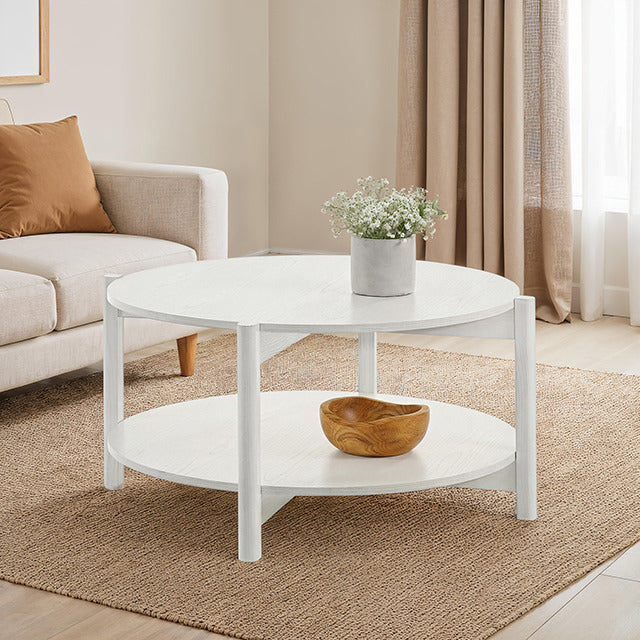 Hyde Round Coffee Table, White - view 9