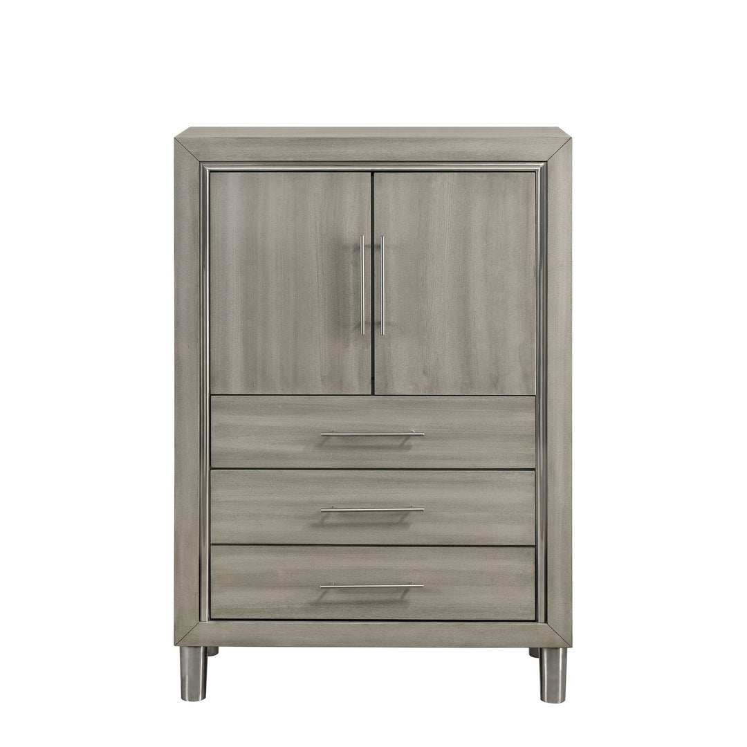Lennox Door Chest With LED Light-Gray