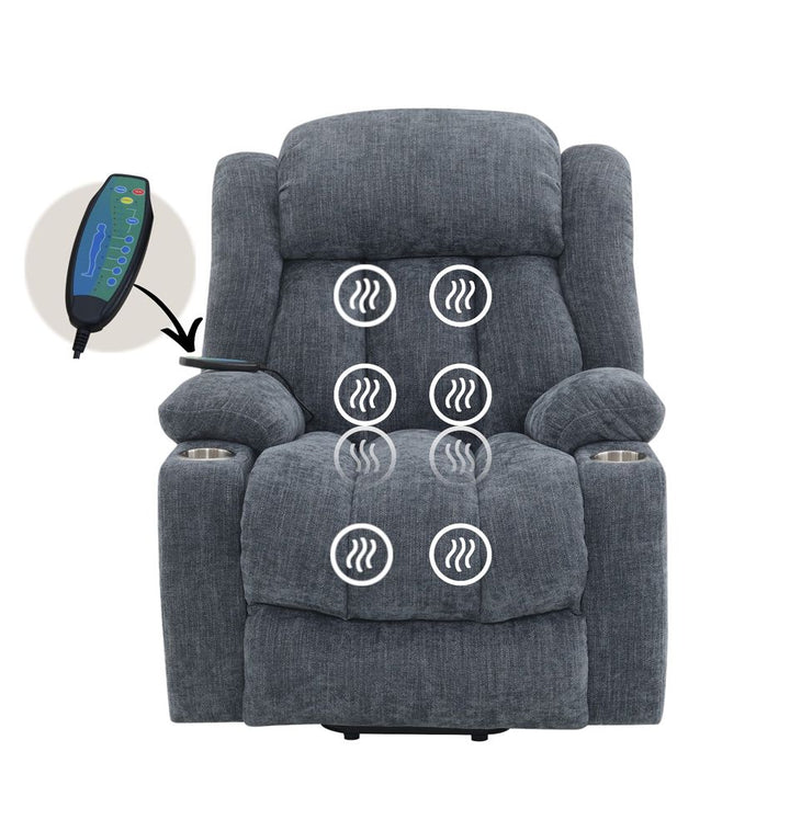 Omarion Power Recliner w/Lift, Heating &amp; Massage – features callout