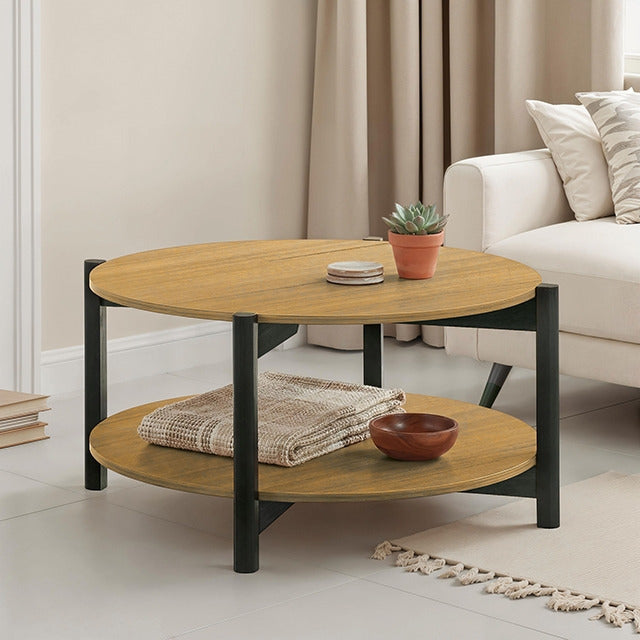 Hyde Round Coffee Table, Oak - view 4