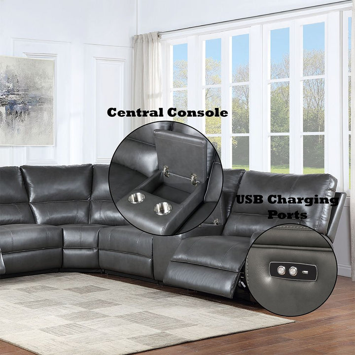 Saul Power Motion Sectional Sofa – view 6