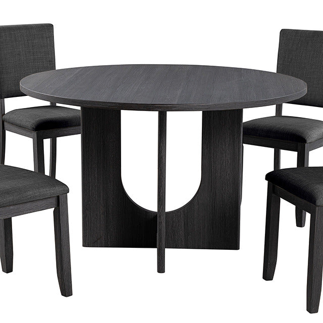 Oberto Round Dining Table, Walnut - view 5