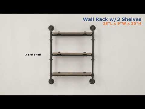 Brantley Wall Rack W/2 Shelves – view 6