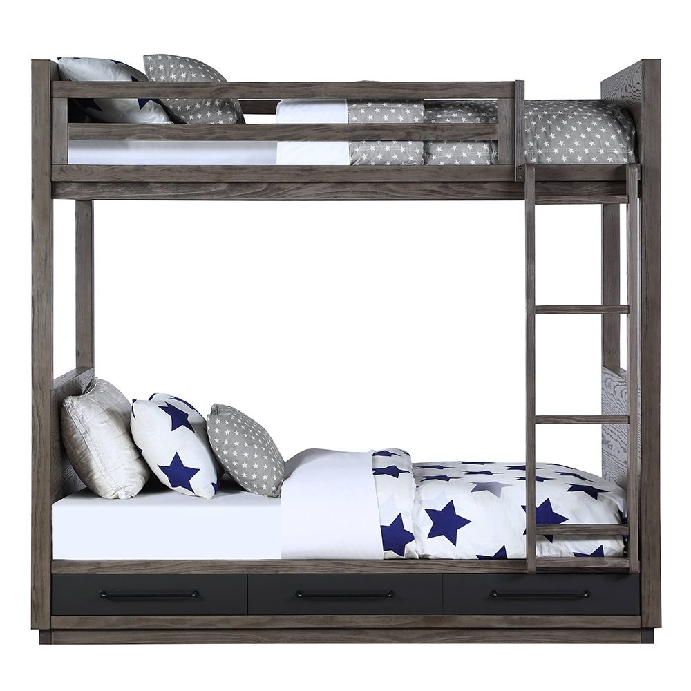 Estevon Twin/Twin Bunk Bed W/Storage – view 3