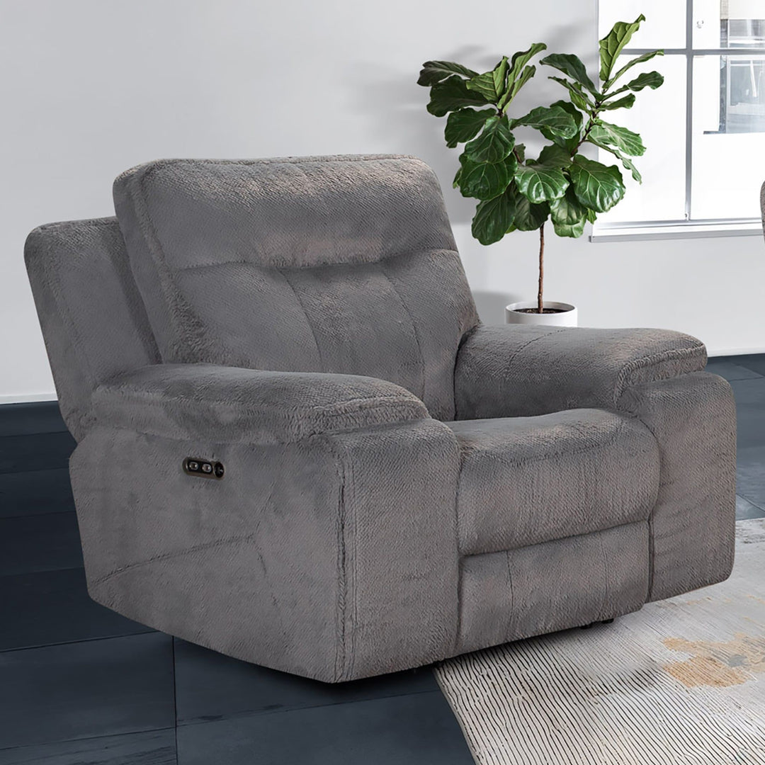 Teddy Recliner W/pwr Hr & Fr-Gray