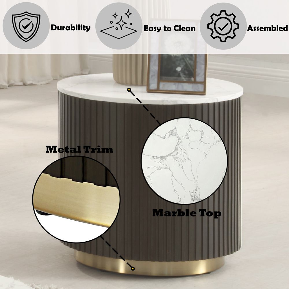 Clayten End Table – features callout