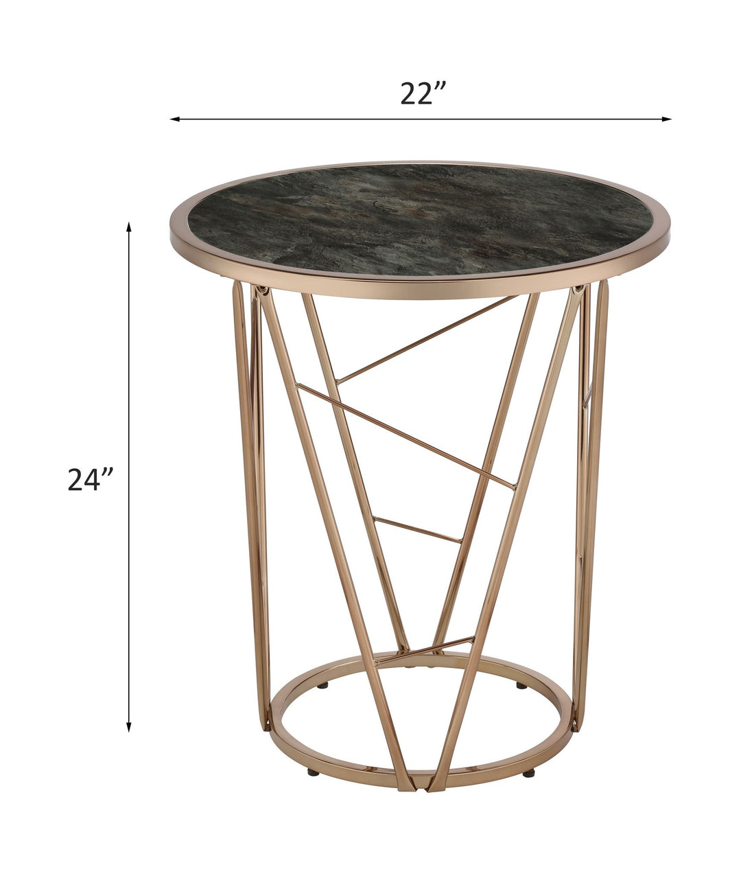 Cicatrix End Table – line drawing