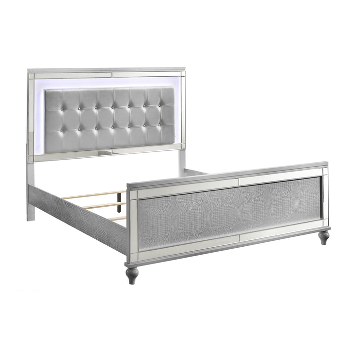 Valentino 6/6-6/0 K Footboard &amp; Slats-Silver