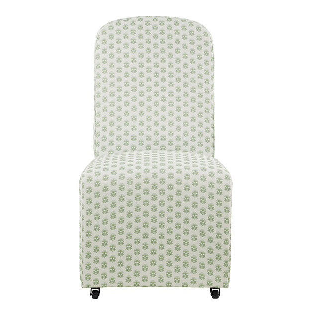 Canterbury Dining Chair, Seaside Cabbage Rose Green/White - view 2