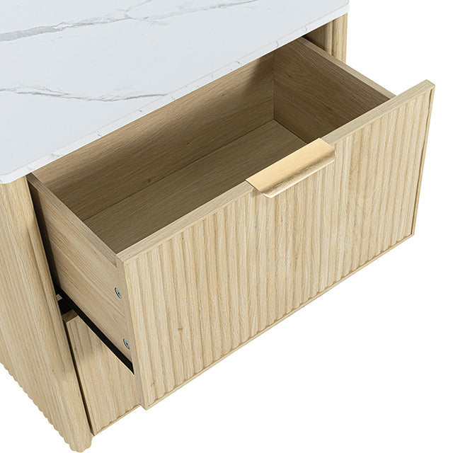 Lydd Nightstand W/ 2 Drawers, Natural - view 9