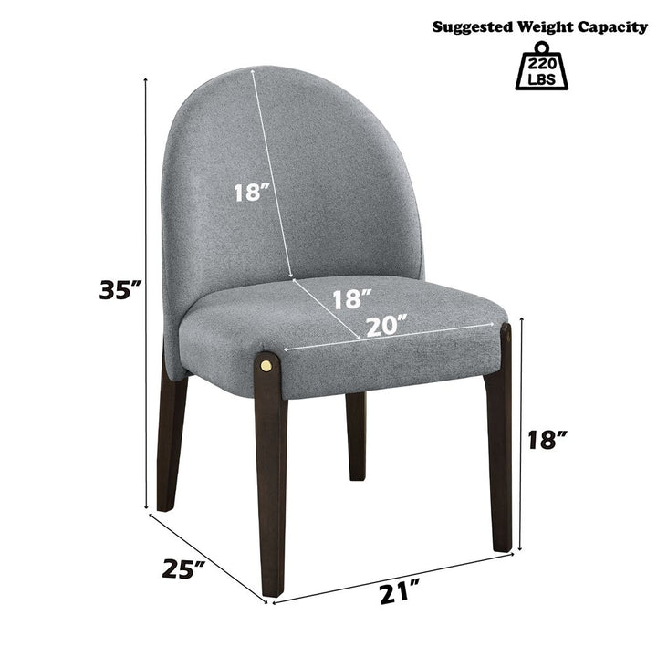 Clayten Side Chair (Set-2) – dimensions diagram