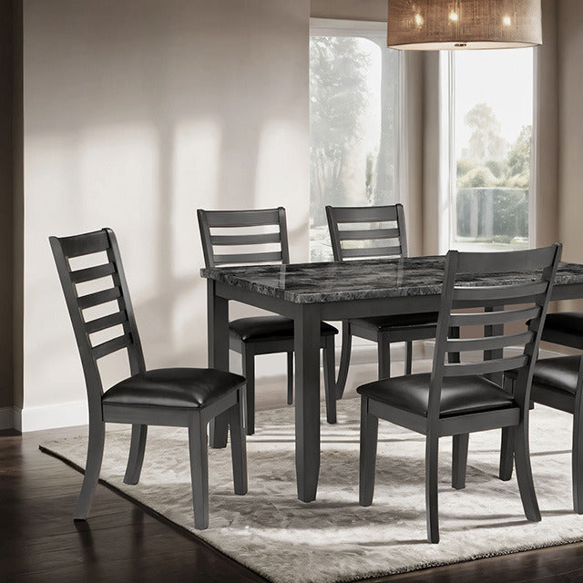 Adia 7 Pc. Dinning Table Set, Dark Gray - view 3