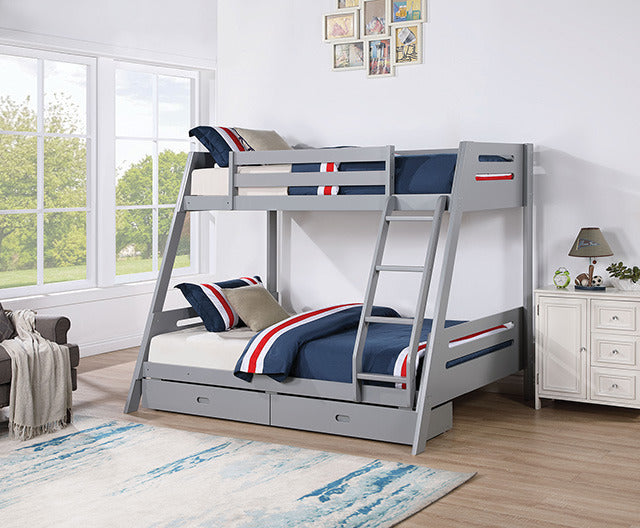 Emilee Twin/Full Bunk Bed, Gray - view 7