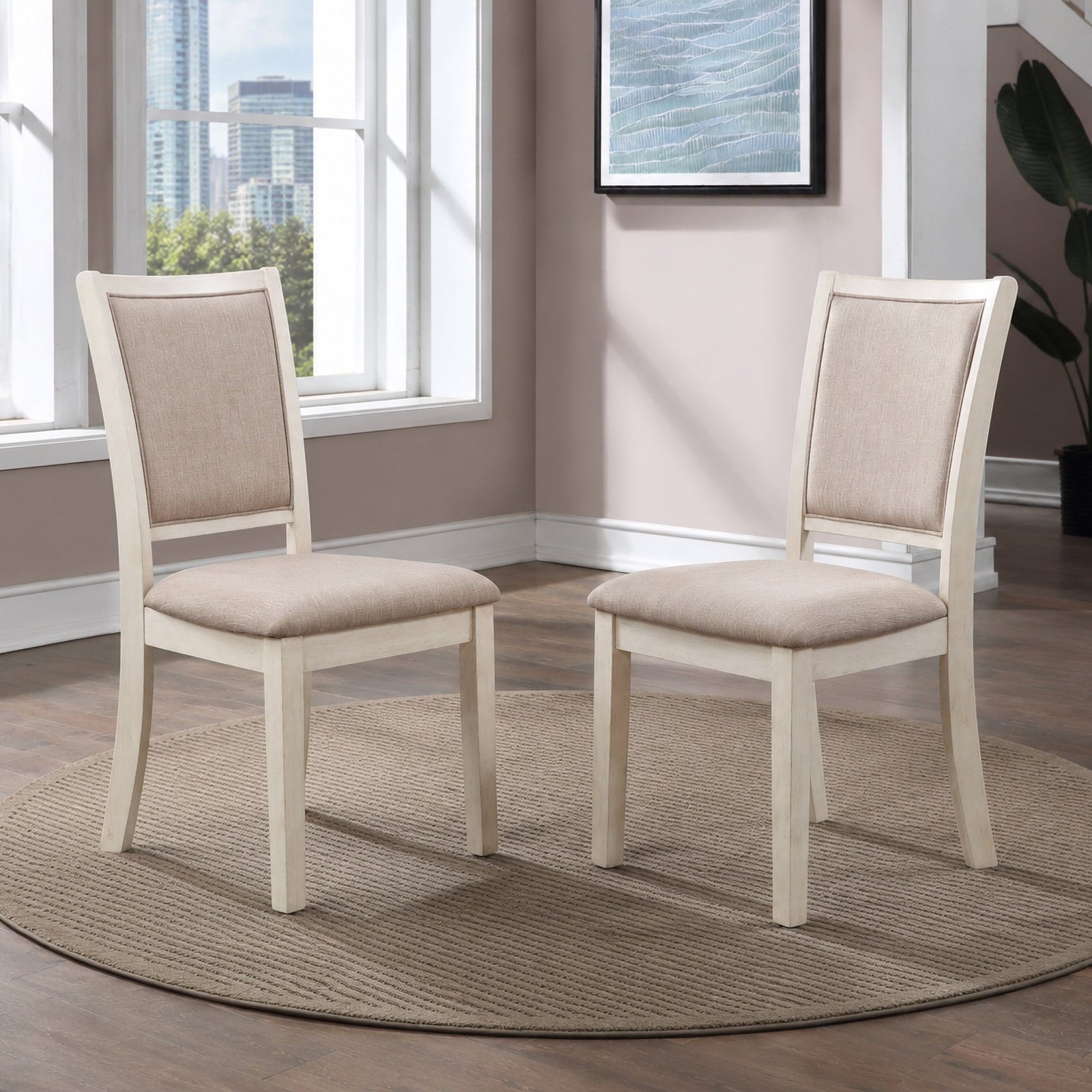 Amy Dining Chair (2/ctn)-Bisque