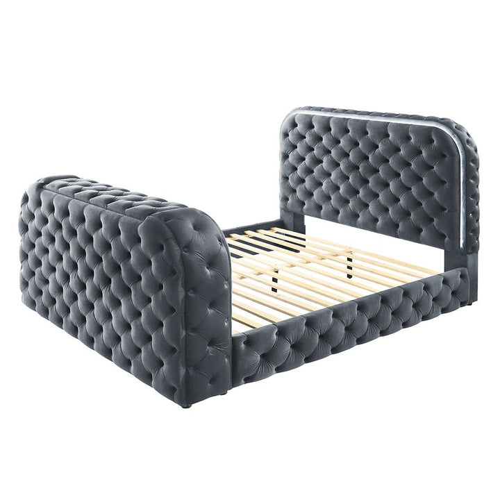 Kana Queen Bed w/LED, Fireplace &amp; TV Stand – view 6