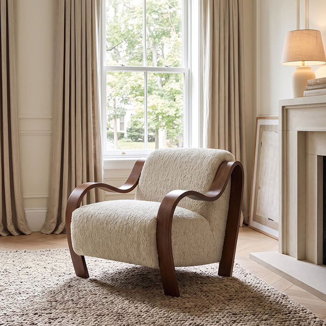 Niari Accent Chair, Egret Beige - view 5