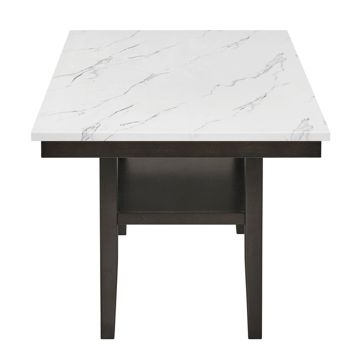 Carissa 60" Rectangle Dining Table W/storage Shelf
