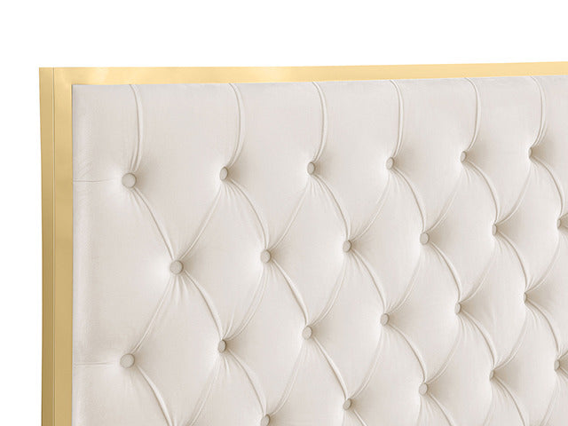 Vastano Bed, Gold/White - view 6