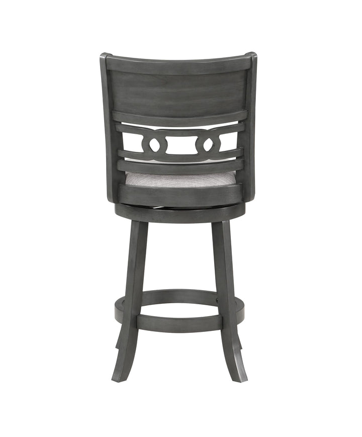 Gia 24" Swivel Counter Stool-Gray W/gray Fabric Seat