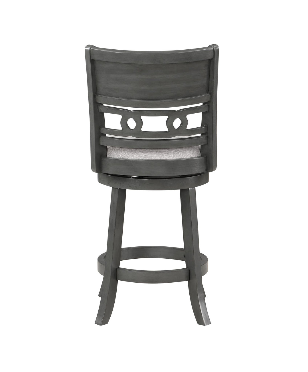 Gia 24" Swivel Counter Stool-Gray W/gray Fabric Seat